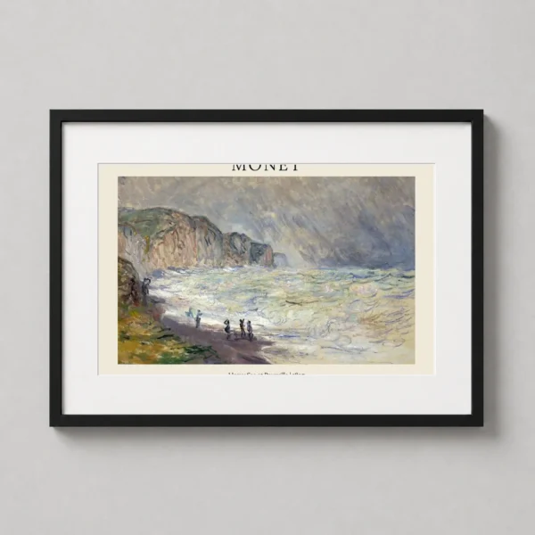 Monet Heavy Sea at Pourville 1897 Coastal Landscape Art Print