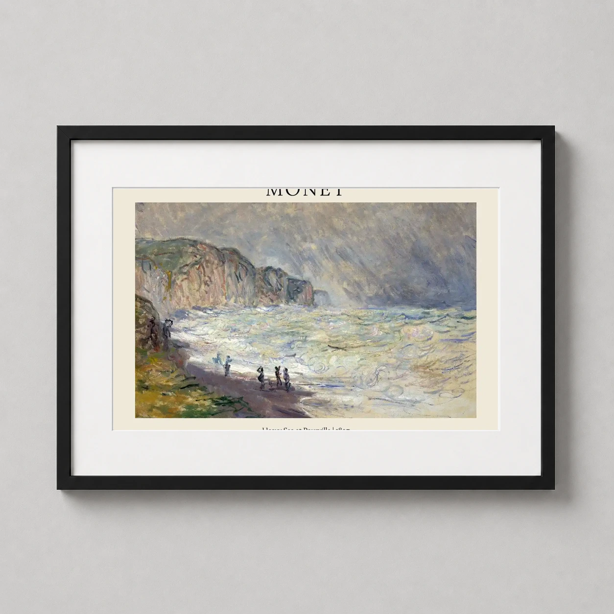Monet Heavy Sea Pourville — claude Monet captures the churning white foam of the Normandy coast
