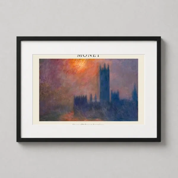 Monet Houses of Parliament Sunset 1904 Impressionist Art Print