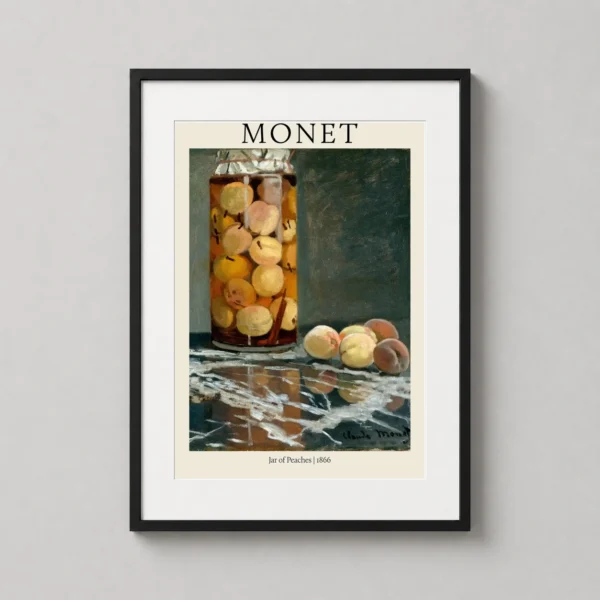 Claude Monet Jar of Peaches 1866 Impressionist Still Life Art Print