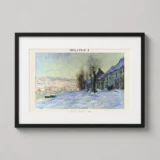 Lavacourt under Snow by Claude Monet, Winter Landscape Art Print
