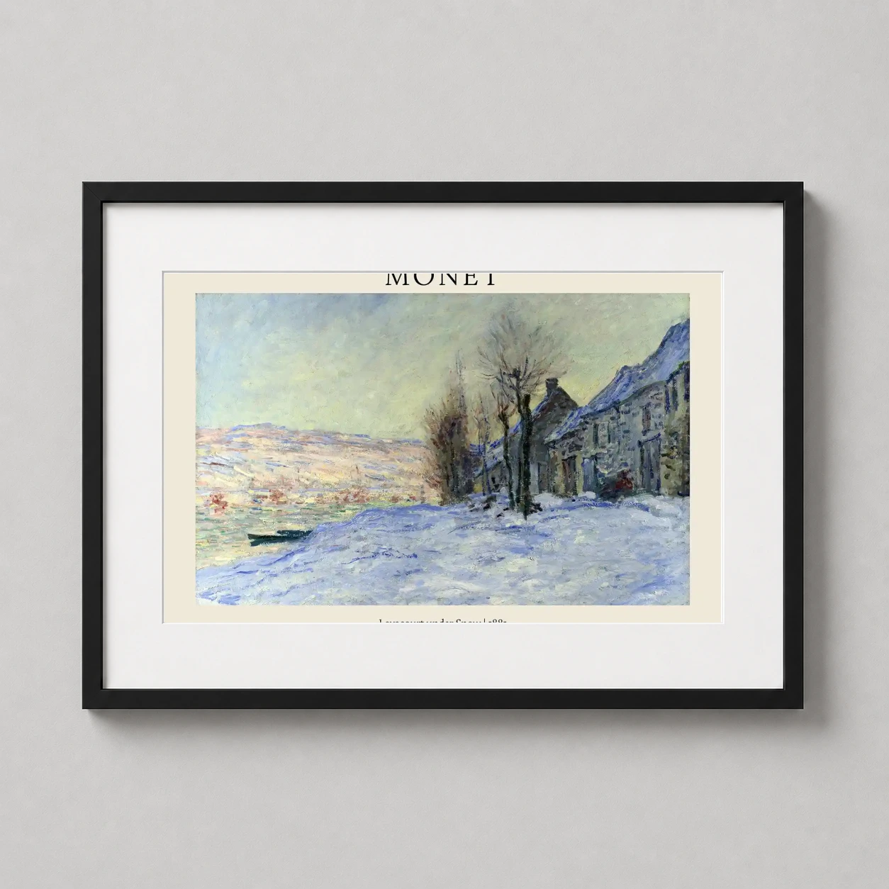 Lavacourt Under Snow Claude — this Impressionist masterpiece depicts the village of Lavacourt