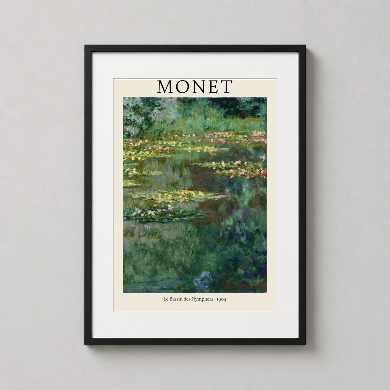 Monet Bassin Nympheas Water — impressionist art print of Claude Monet's 1904 Le Bassin des Nymphéas