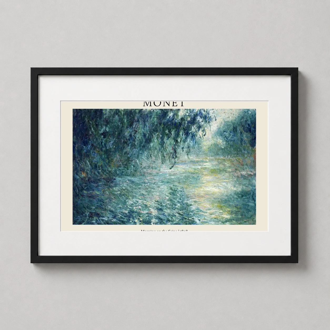 Claude Monet Morning Seine — ethereal Impressionist scene of the River Seine at dawn featuring soft