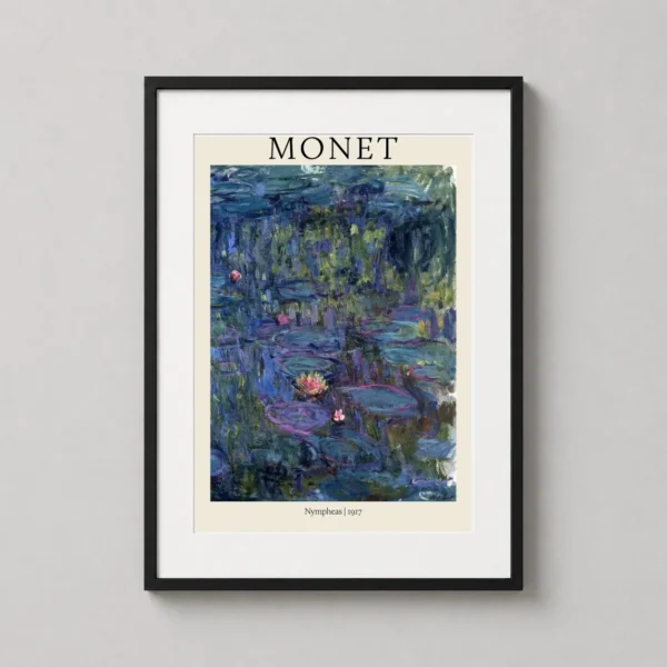Claude Monet Water Lilies Nymphéas 1917 Impressionist Art Print