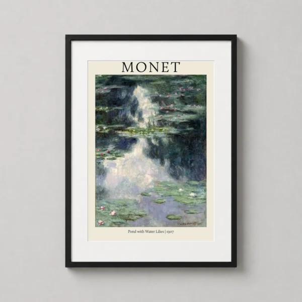 Claude Monet Pond with Water Lilies 1907 Impressionist Art Print