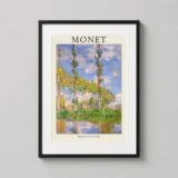 Monet Poplars in the Sun 1891 Impressionist Landscape Art Print