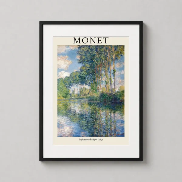 Claude Monet Poplars on the Epte 1891 Impressionist Wall Art Print