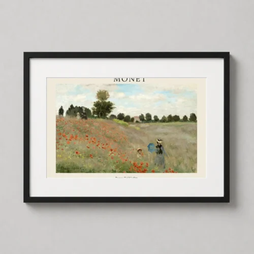 Claude Monet Poppy Field 1873 Impressionist Landscape Version 3 Art Print