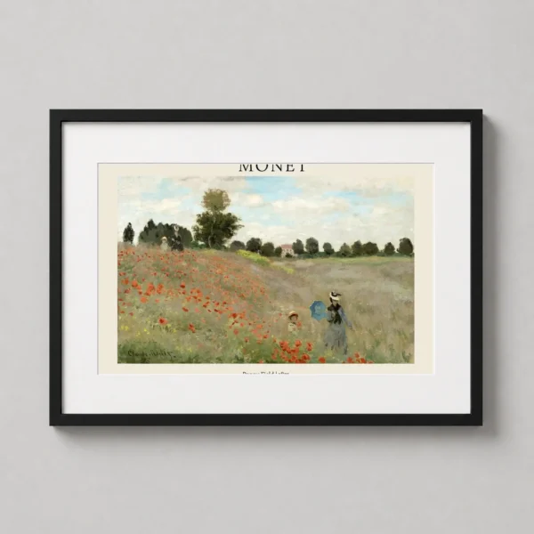 Claude Monet Poppy Field 1873 Impressionist Landscape Version 3 Art Print