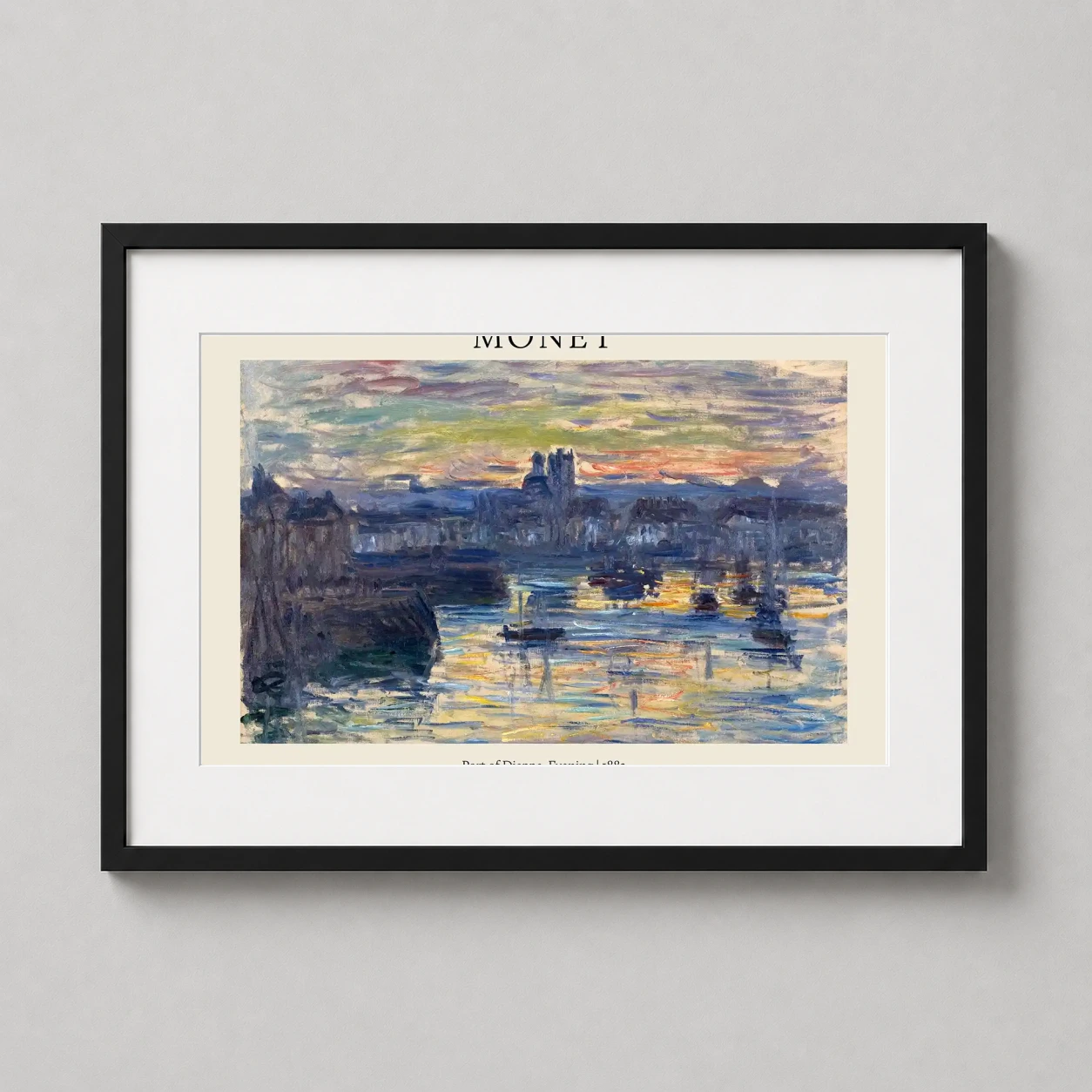 Claude Monet Port Dieppe — tranquil Impressionist harbor scene featuring the Port of Dieppe at