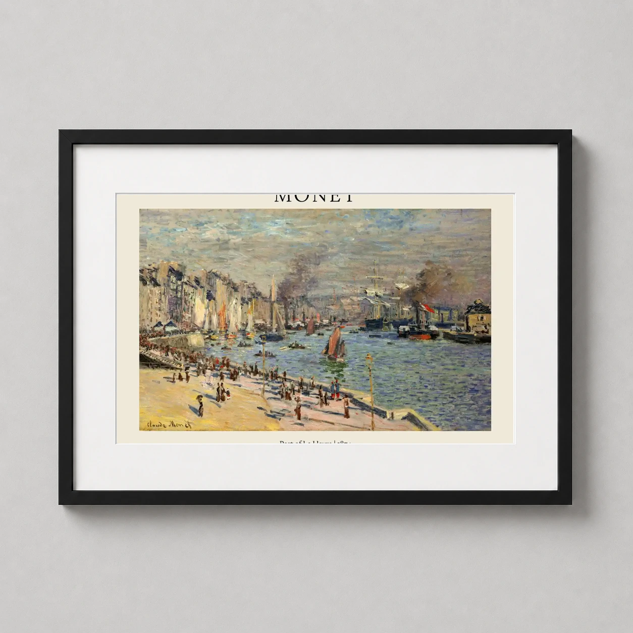 Port le Havre 1874 — this 1874 painting by Claude Monet captures the bustling Port of Le