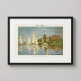 Regattas at Argenteuil 1872 by Claude Monet Impressionist Art Print
