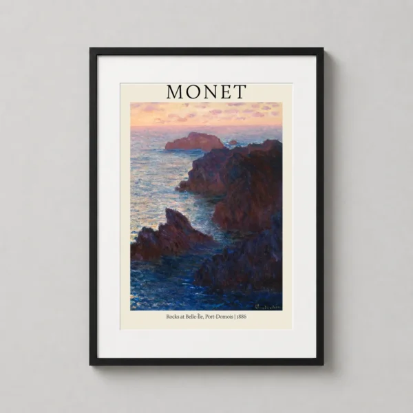 Claude Monet Rocks at Belle-Ile Port-Domois 1886 Impressionist Print