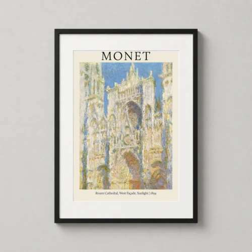 Rouen Cathedral West Facade by Claude Monet Impressionist Art Print