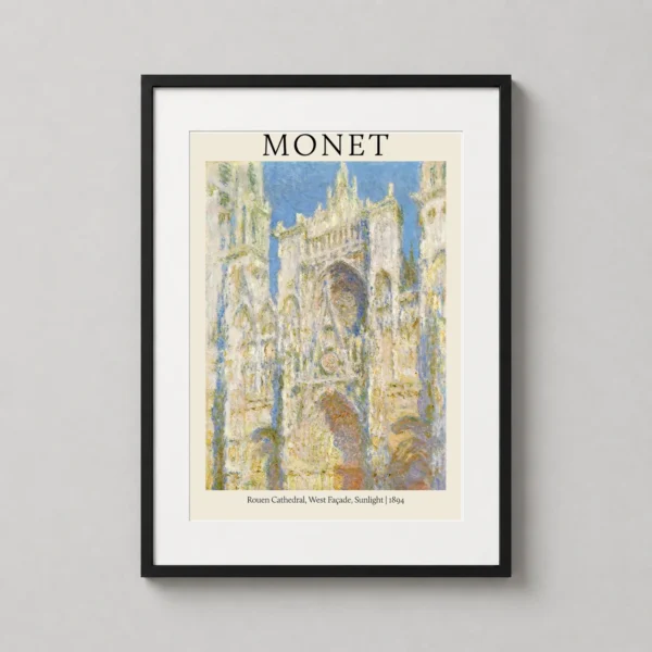 Rouen Cathedral West Facade by Claude Monet Impressionist Art Print