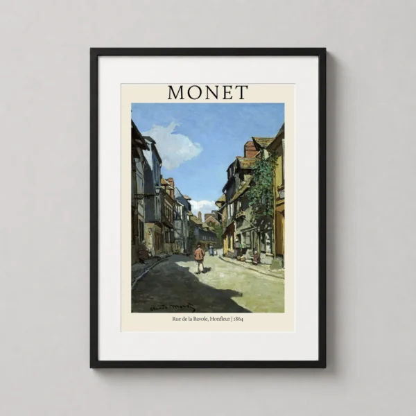 Claude Monet Rue de la Bavole, Honfleur Impressionist Art Print
