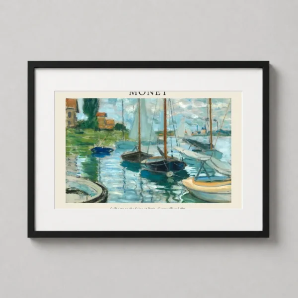 Monet Sailboats on the Seine at Petit-Gennevilliers Art Print