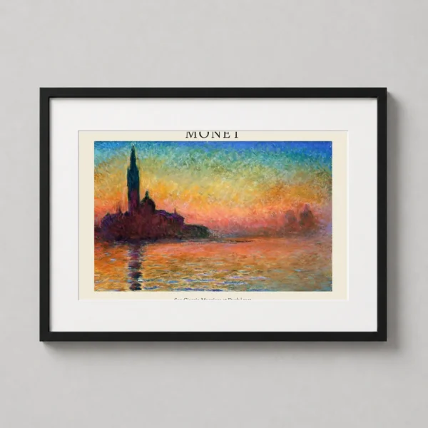 Claude Monet San Giorgio Maggiore at Dusk 1912 Venetian Art Print