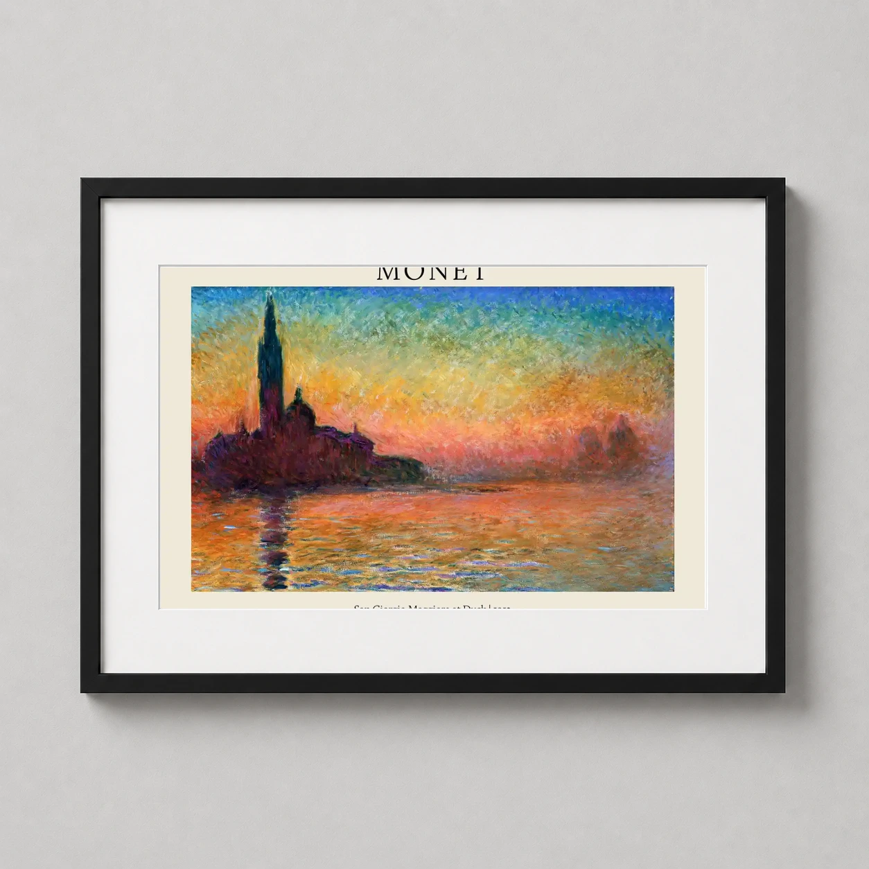 Claude Monet San Giorgio — impressionist view of the Venetian island San Giorgio Maggiore at