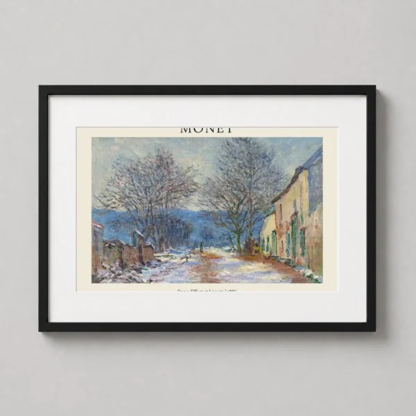 Monet Snow Effect at Limetz 1886 Impressionist Winter Art Print
