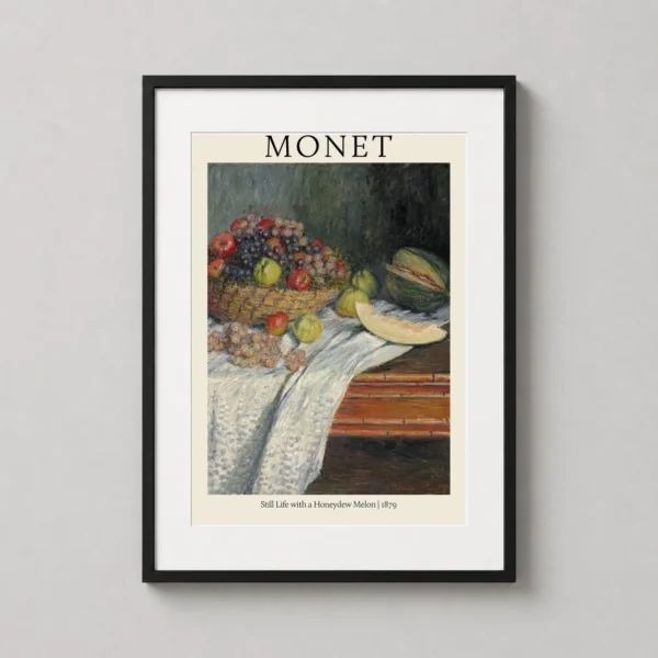 Monet Still Life with a Honeydew Melon 1879 Impressionist Art Print