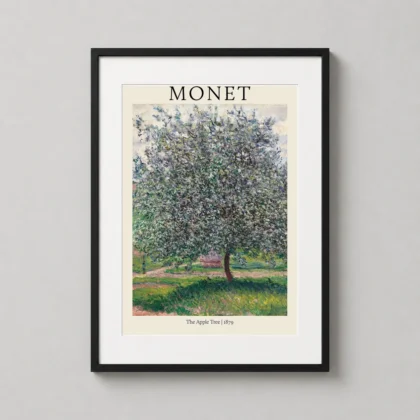Claude Monet Apple Tree Art – 1879 Impressionist art print by MerchFuse