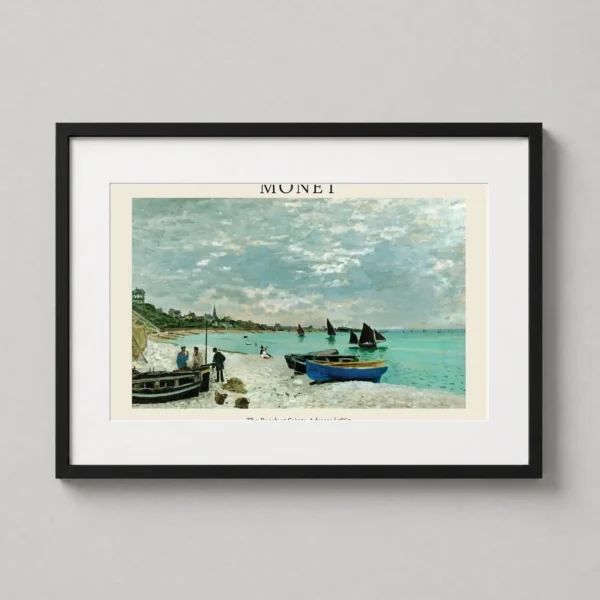 Claude Monet Beach at Sainte-Adresse 1867 Impressionist Art Print