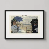 Claude Monet, The Beach at Trouville Impressionist Art Print