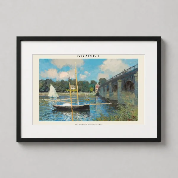 Bridge at Argenteuil 1874 by Claude Monet Impressionist Art Print
