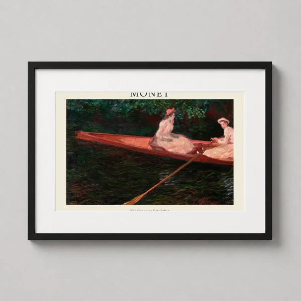 Claude Monet The Canoe on Epte 1890 Impressionist Art Print