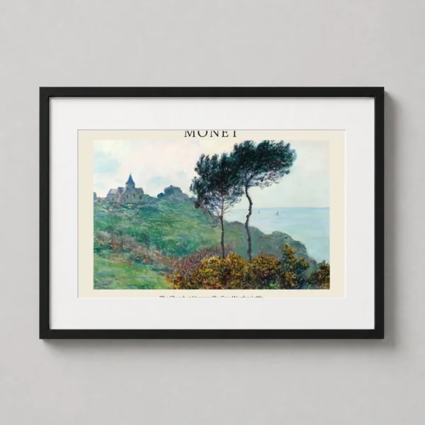 Claude Monet The Church at Varengeville Grey Weather 1882 Art Print