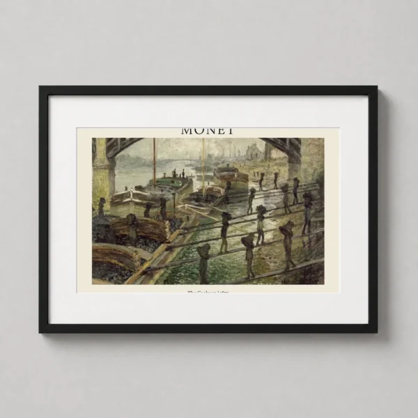 Claude Monet The Coalmen 1875 Impressionist Industrial Art Print