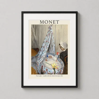 Claude Monet Mother and Child Art – The Cradle 1867 art print for gallery wall display by MerchFuse