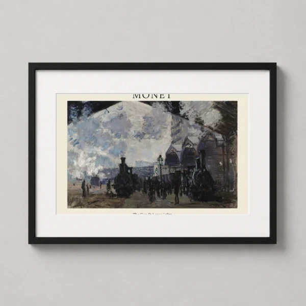 Monet The Gare St-Lazare 1877 Impressionist Train Station Art Print