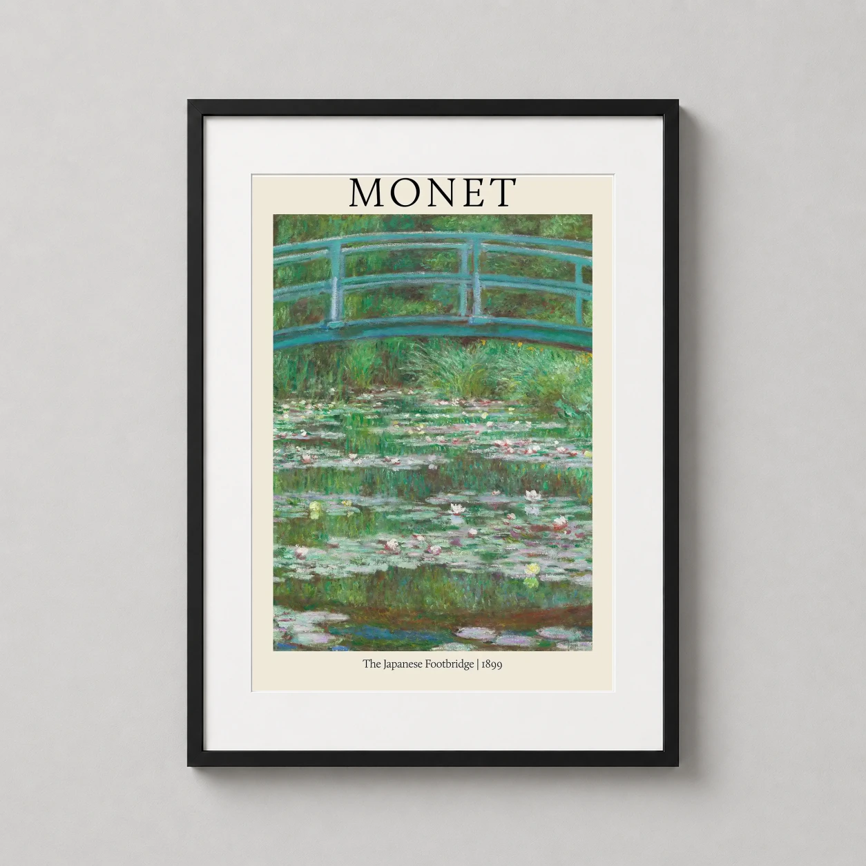 Claude Monet Japanese Footbridge — impressionist art print of Claude Monet's 1899 Japanese Footbridge