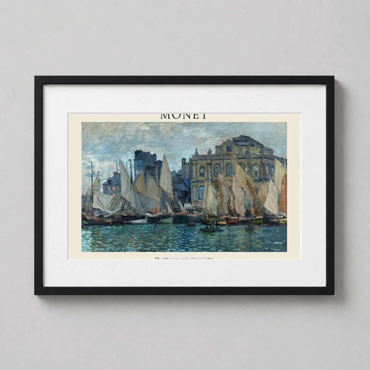 Claude Monet Museum le — impressionist scene of the Museum at Le Havre in 1873 featuring