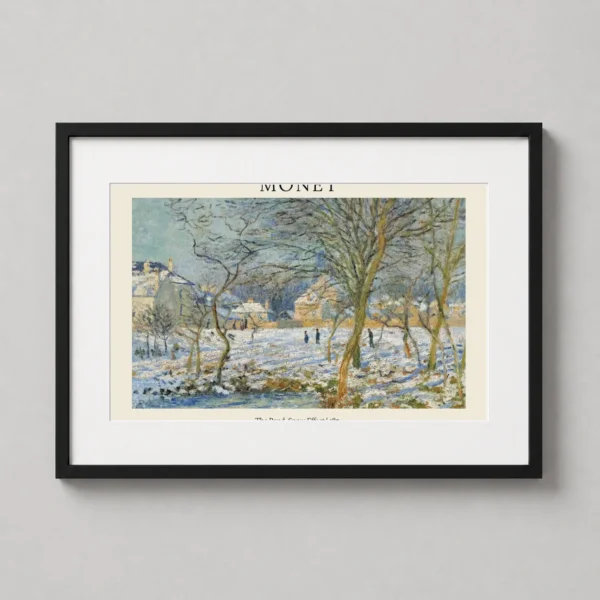 Claude Monet The Pond Snow Effect 1874 Impressionist Art Print