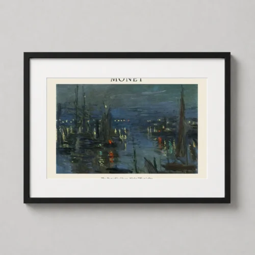 Claude Monet, The Port of Le Havre, Night Effect 1872 Art Print