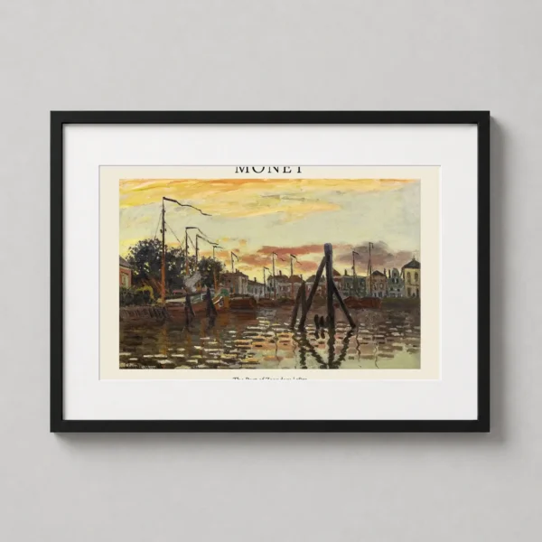 Claude Monet, The Port of Zaandam 1871 Impressionist Art Print