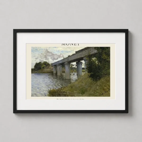 Claude Monet The Railroad Bridge in Argenteuil 1874 Art Print