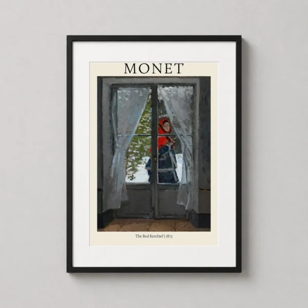 Claude Monet's The Red Kerchief 1873 Impressionist Art Print