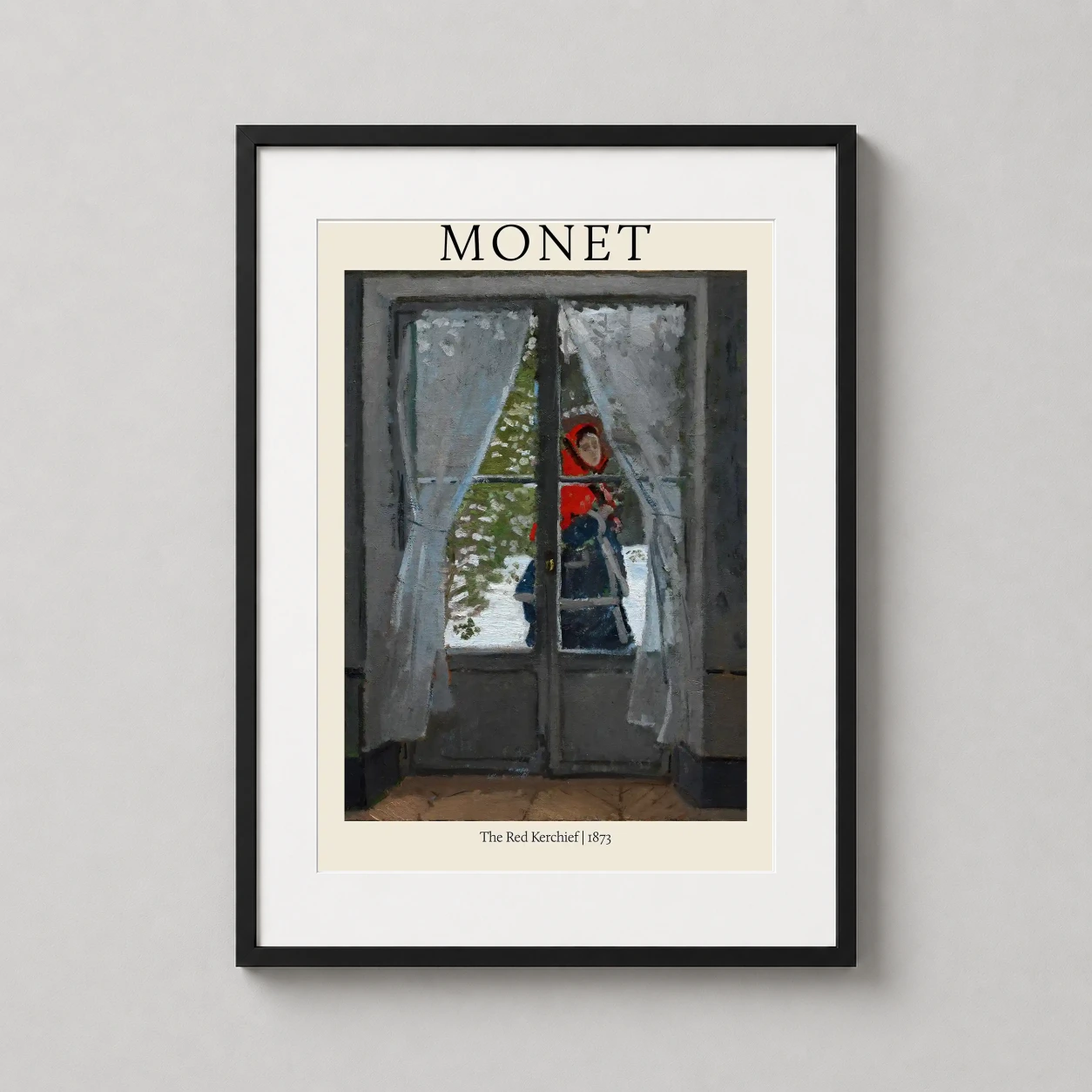 Claude Monet's Kerchief — claude Monet’s 1873 portrait of Camille Monet wearing a vibrant red
