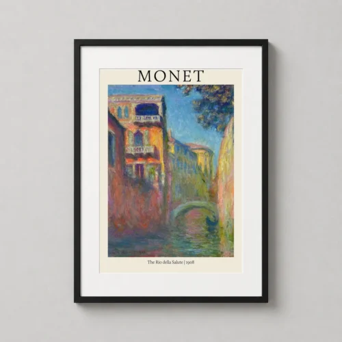 Monet Rio della Salute 1908 Venice Canal Impressionist Art Print