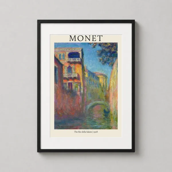 Monet Rio della Salute 1908 Venice Canal Impressionist Art Print