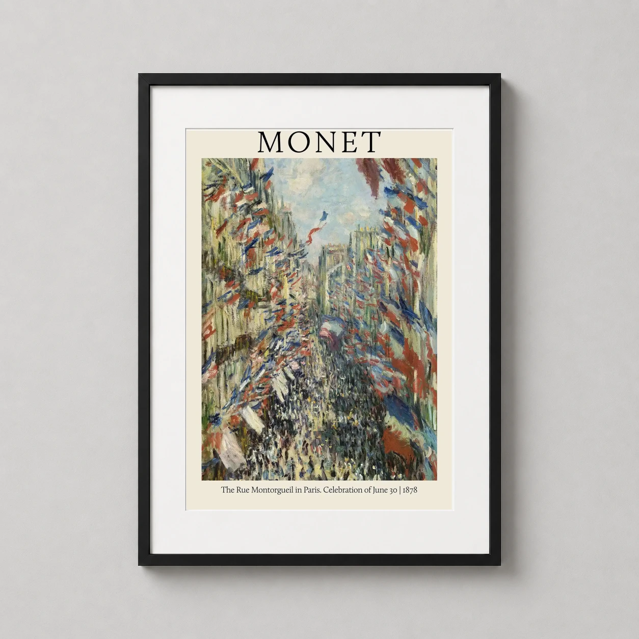 Monet Rue Montorgueil Paris — claude Monet's Impressionist masterpiece captures the vibrant sea of