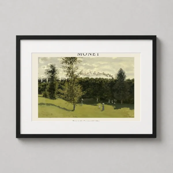 Claude Monet Train in the Countryside 1870 Impressionist Art Print