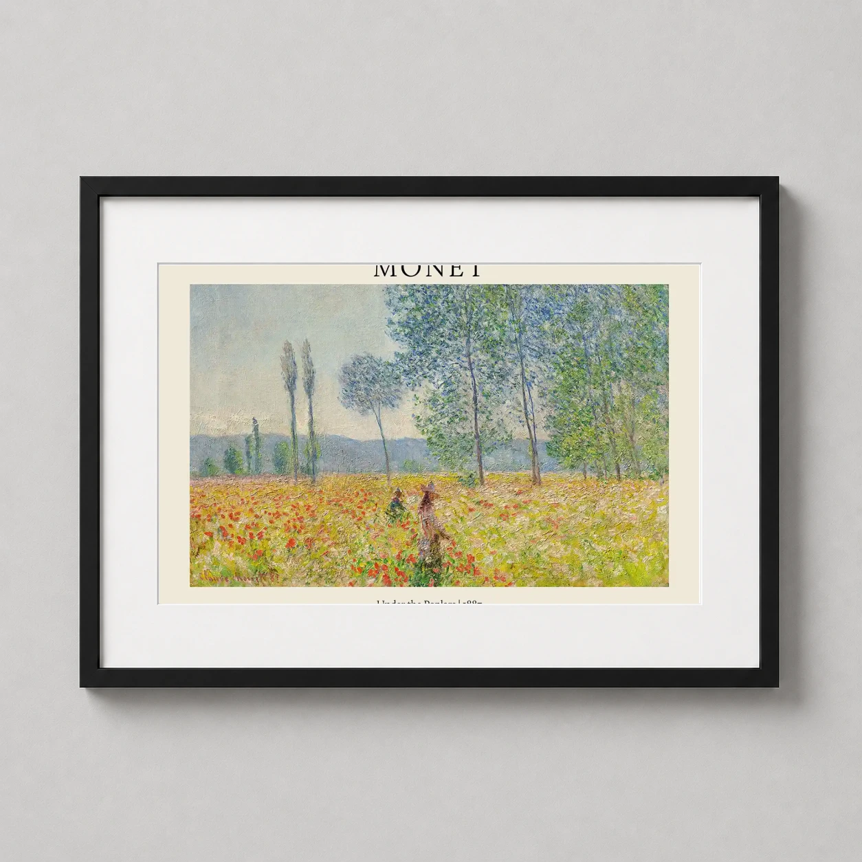 Claude Monet Under Poplars — vibrant Impressionist art print of Monet's Under the Poplars featuring