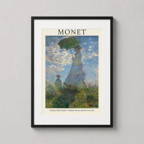 Claude Monet Woman with a Parasol, 1875 Impressionist Art Print