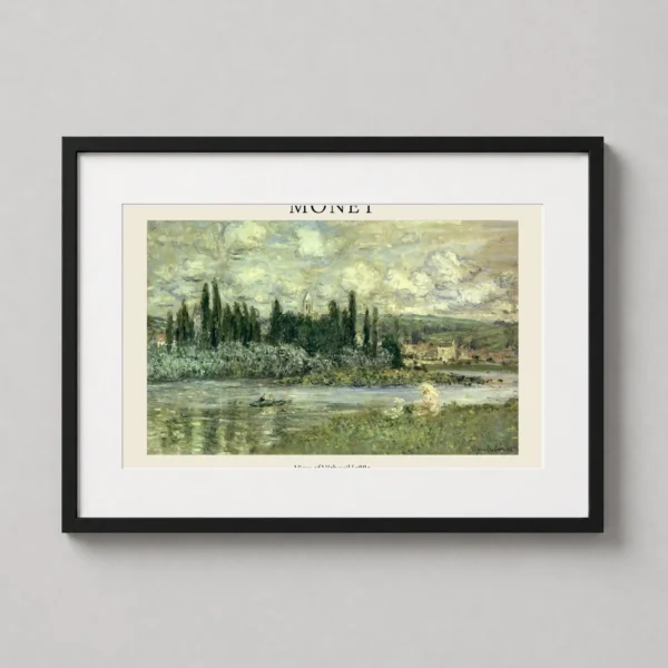 Claude Monet View of Vetheuil 1880 Impressionist Landscape Art Print